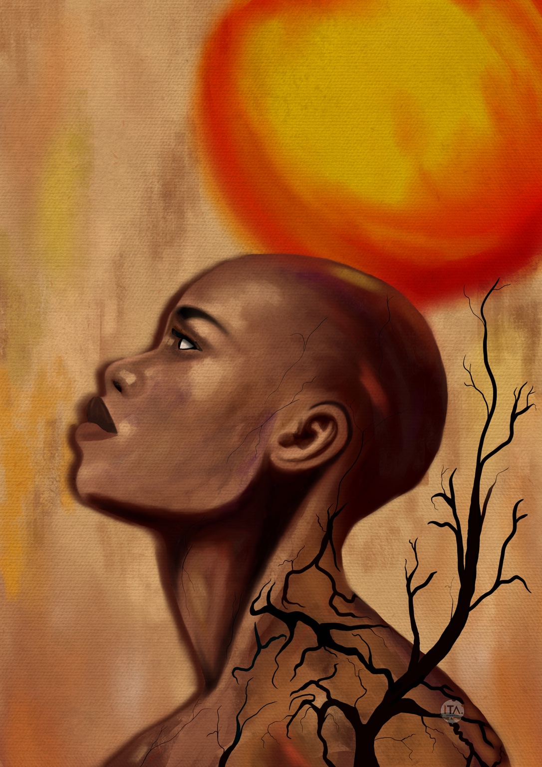 Beneath the Burning Sky, digital painting by Immanuel Obani