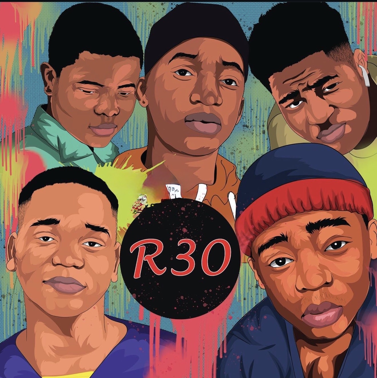 R30, group commission illustration by Immanuel Obani, working as ROKKU_R