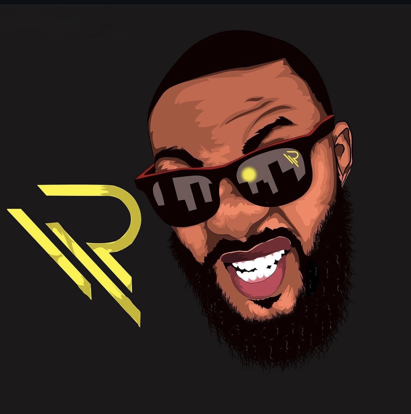 Digital portrait illustration by Immanuel Obani, working as ROKKU_R